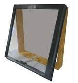 ERGO Poklop 60×60 – s dřevěným rámem bez oplechování - hliník barvený - antracit